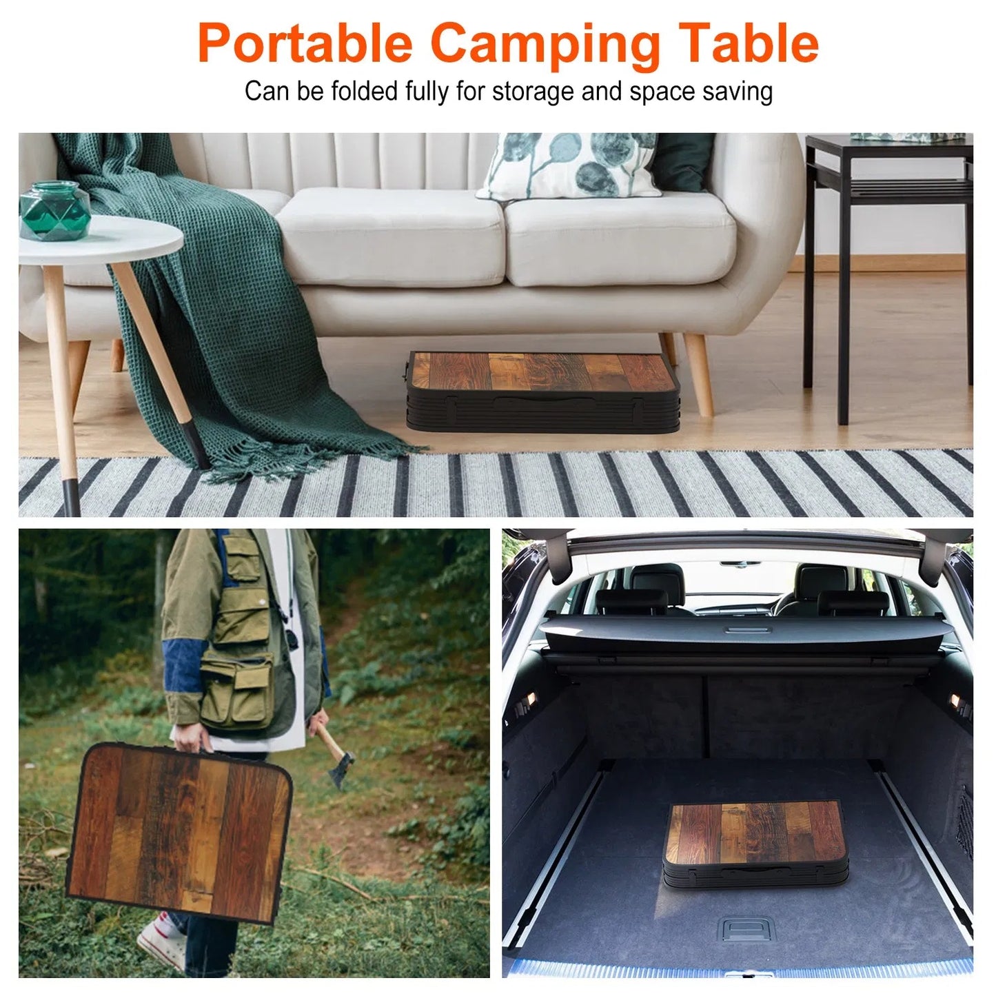 35.43x23.62x26in Foldable Camping Table Collapsible Picnic Aluminum Alloy Grill Stand 66LBS Max Load Height Adjustable BBQ Table With Adjustable Height Storage Net