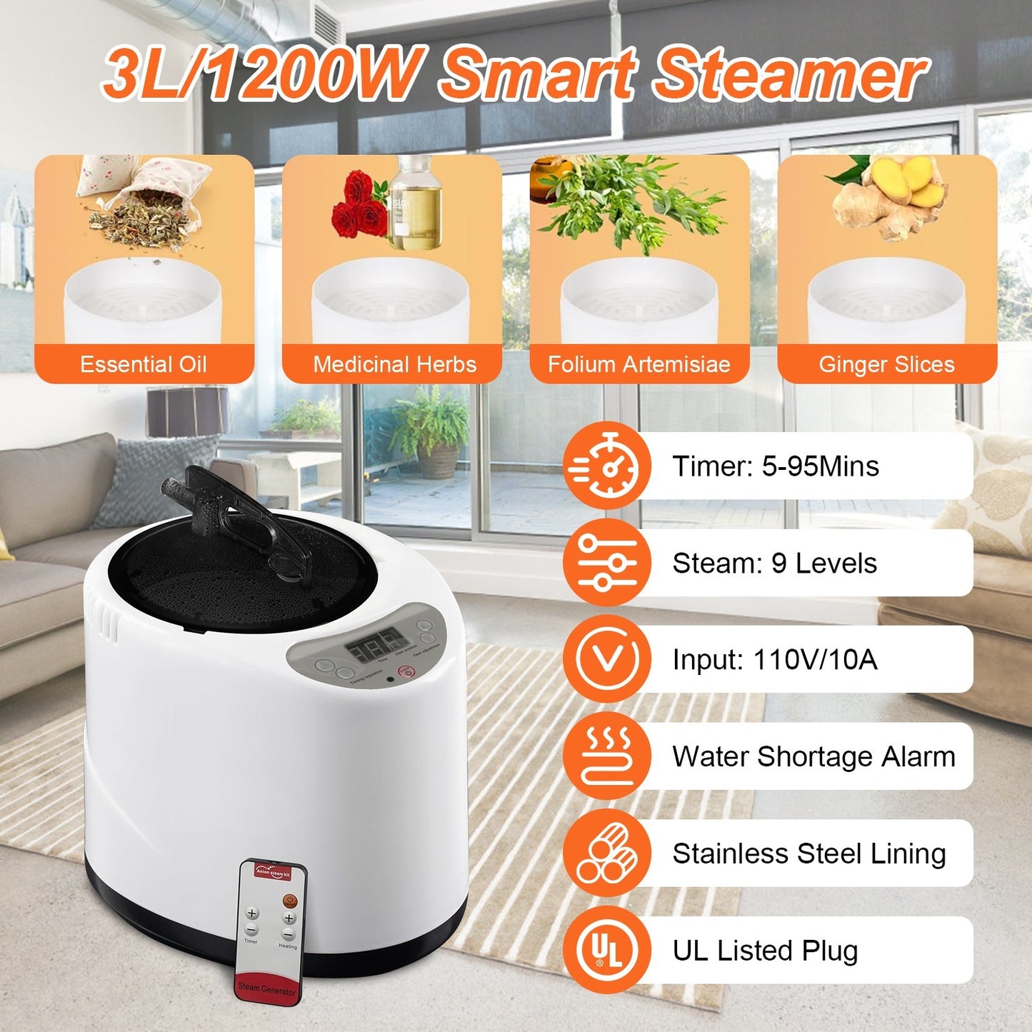 2.6 Plus 2.6 Plus 5.9FTPortable Sauna Tent 1 Person Steam Sauna For Home With 3L 1200W Steamer Folding Chair Remote Control 9 Steam Output Levels 5 To 95Mins Timer
